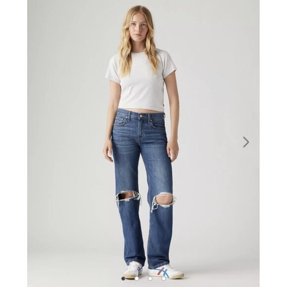 Levi's Low Pro Women's Jeans in Breathe In - Medium Wash Size‎ 31 - Picture 1 of 8